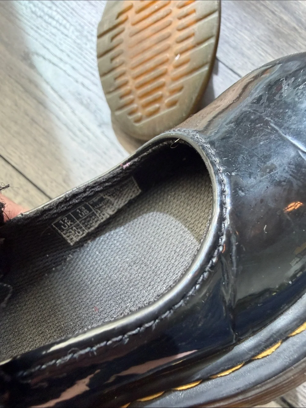 Dr. Martens Girls' Black Patent Mary Jane Shoes with Strap